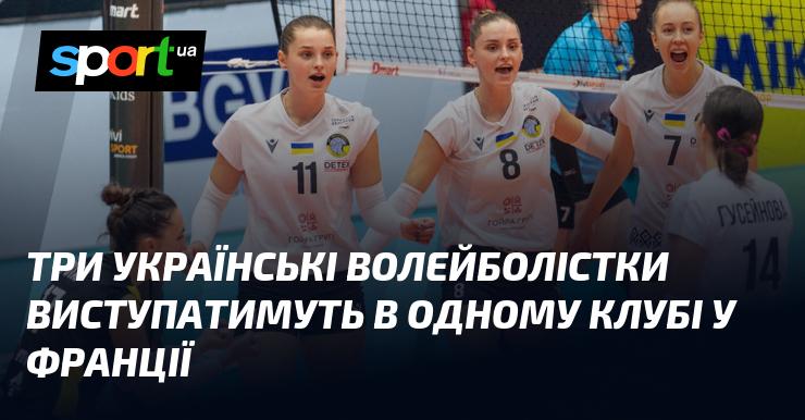 Три українські гравчині волейболу об'єднаються в одному французькому клубі.