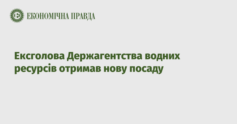 Колишній очільник Державного агентства водних ресурсів зайняв нову позицію.